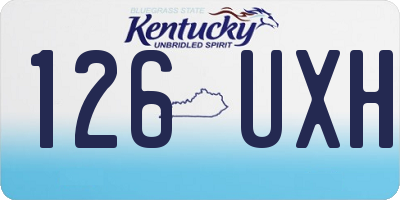 KY license plate 126UXH