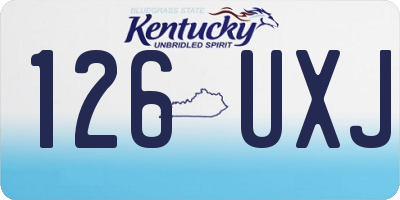 KY license plate 126UXJ