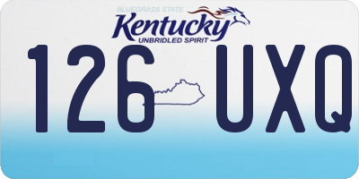 KY license plate 126UXQ