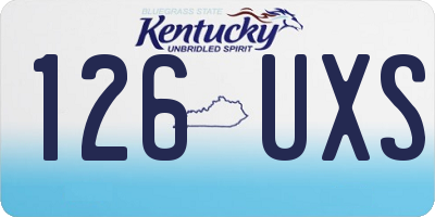 KY license plate 126UXS