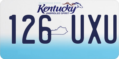 KY license plate 126UXU