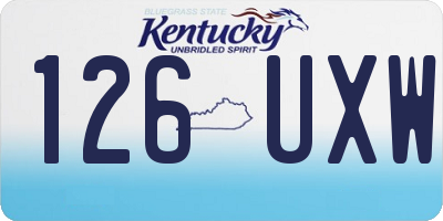 KY license plate 126UXW