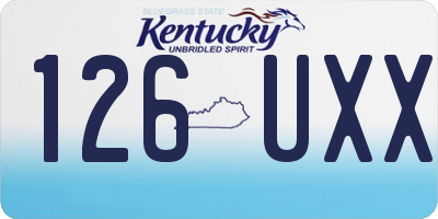 KY license plate 126UXX