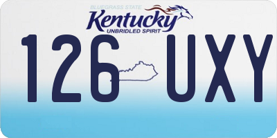KY license plate 126UXY
