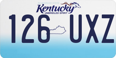 KY license plate 126UXZ