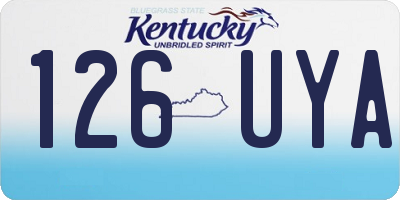 KY license plate 126UYA