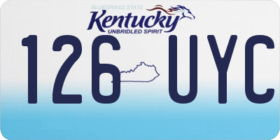 KY license plate 126UYC