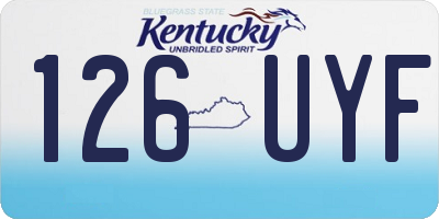 KY license plate 126UYF