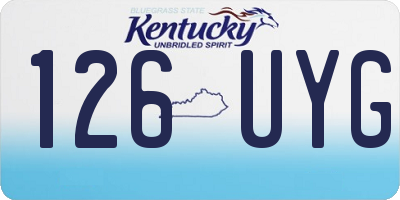 KY license plate 126UYG