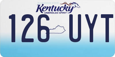 KY license plate 126UYT