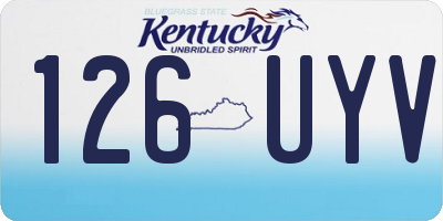 KY license plate 126UYV