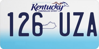 KY license plate 126UZA