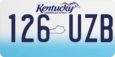 KY license plate 126UZB