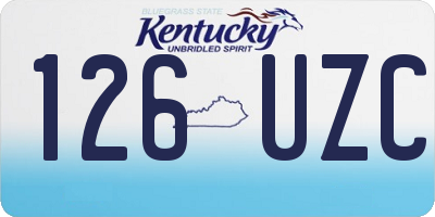 KY license plate 126UZC