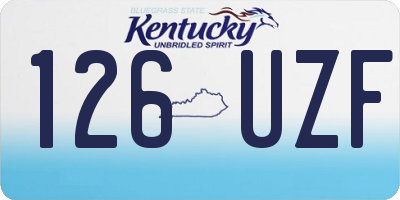 KY license plate 126UZF