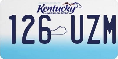 KY license plate 126UZM