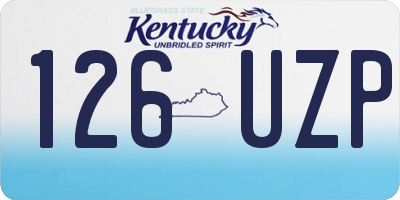 KY license plate 126UZP