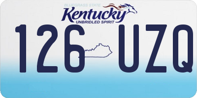 KY license plate 126UZQ
