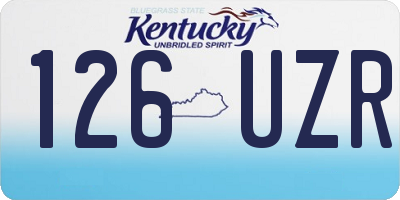 KY license plate 126UZR