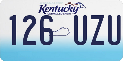 KY license plate 126UZU
