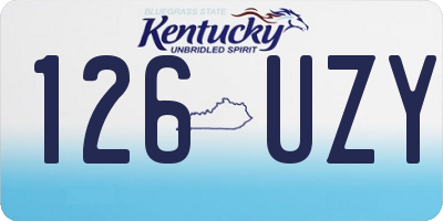 KY license plate 126UZY