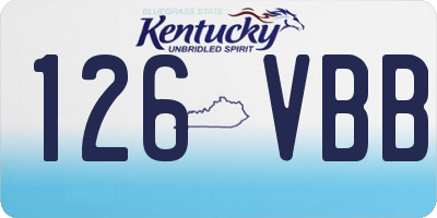 KY license plate 126VBB