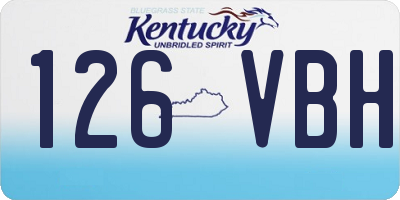 KY license plate 126VBH