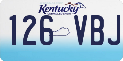 KY license plate 126VBJ
