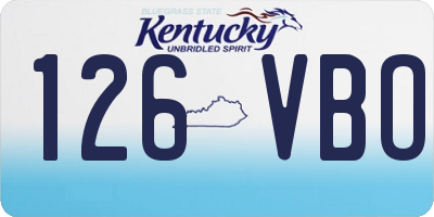 KY license plate 126VBO