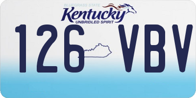 KY license plate 126VBV