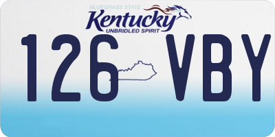 KY license plate 126VBY