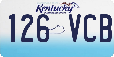 KY license plate 126VCB