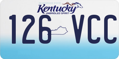 KY license plate 126VCC