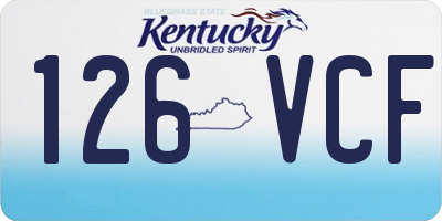 KY license plate 126VCF
