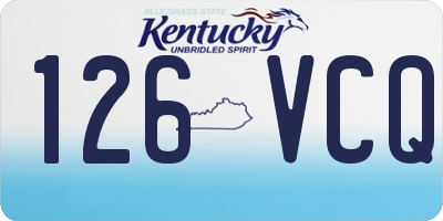 KY license plate 126VCQ