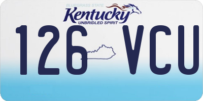 KY license plate 126VCU