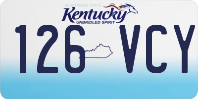 KY license plate 126VCY