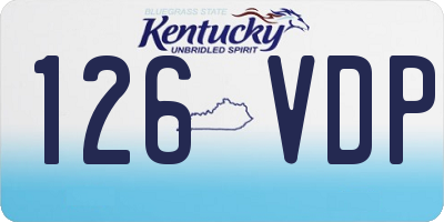 KY license plate 126VDP