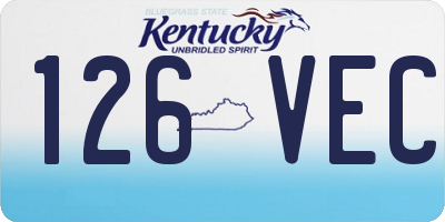 KY license plate 126VEC