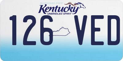 KY license plate 126VED