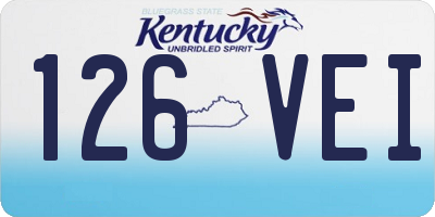 KY license plate 126VEI