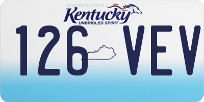 KY license plate 126VEV
