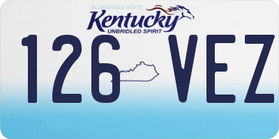 KY license plate 126VEZ