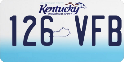 KY license plate 126VFB