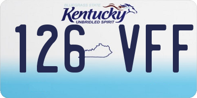 KY license plate 126VFF