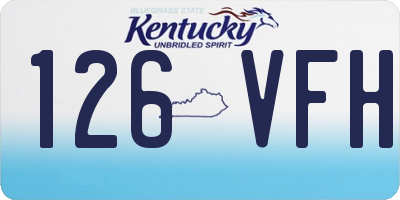 KY license plate 126VFH