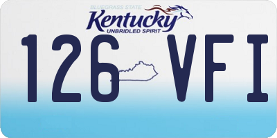KY license plate 126VFI