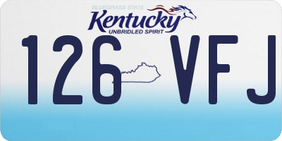 KY license plate 126VFJ