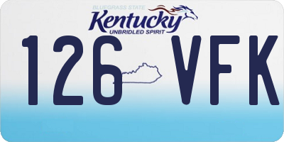 KY license plate 126VFK