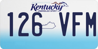 KY license plate 126VFM